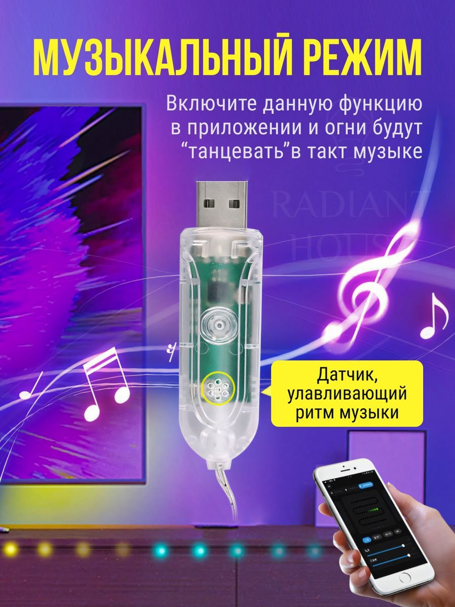 Электрогирлянда Светодиодная лента AGAPO цвет свечения мультиколор 20 м купить,7500