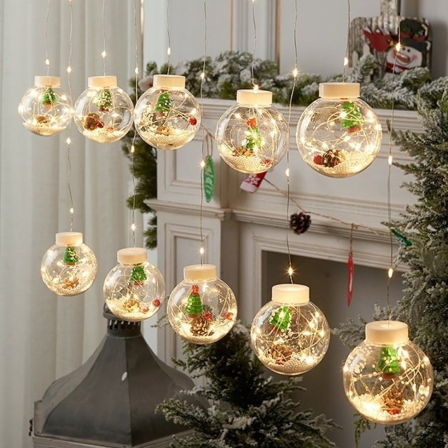 Электрогирлянда Шарики CURTAIN LIGHT цвет свечения теплый белый 3 м