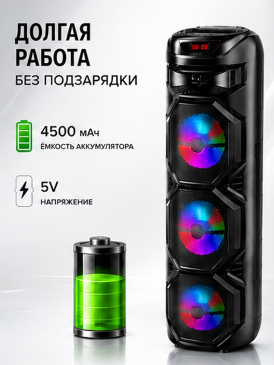 Портативная колонка K2KANT ZQS 8301 черный купить,28000