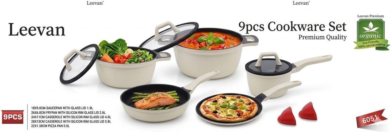 Набор кастрюль Leevan 9 в 1 - ForteMarket Набор кастрюль Leevan 9 в 1 купить,75000