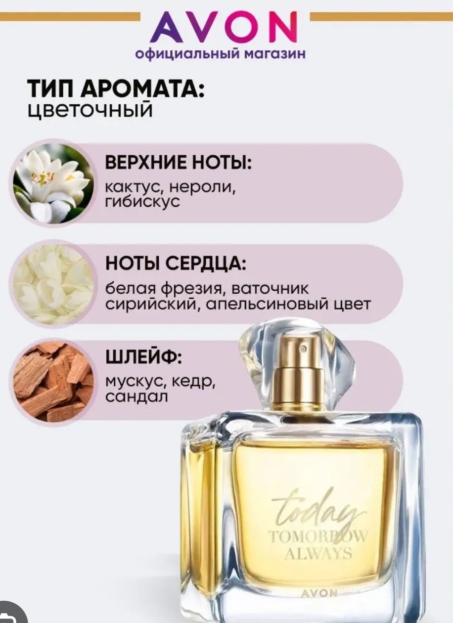 Avon Today парфюмерная вода EDP 50 мл, для женщин - ForteMarket Avon Today парфюмерная вода EDP 50 мл, для женщин купить,9000