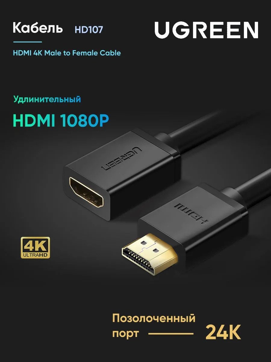 Кабель Ugreen HDMI - HDMI 2 м 10142 купить,NaN