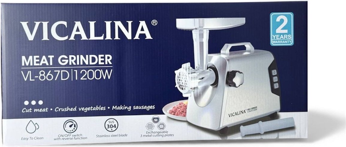 Мясорубка Vicalina VL-867D черный, серебристый купить,46000