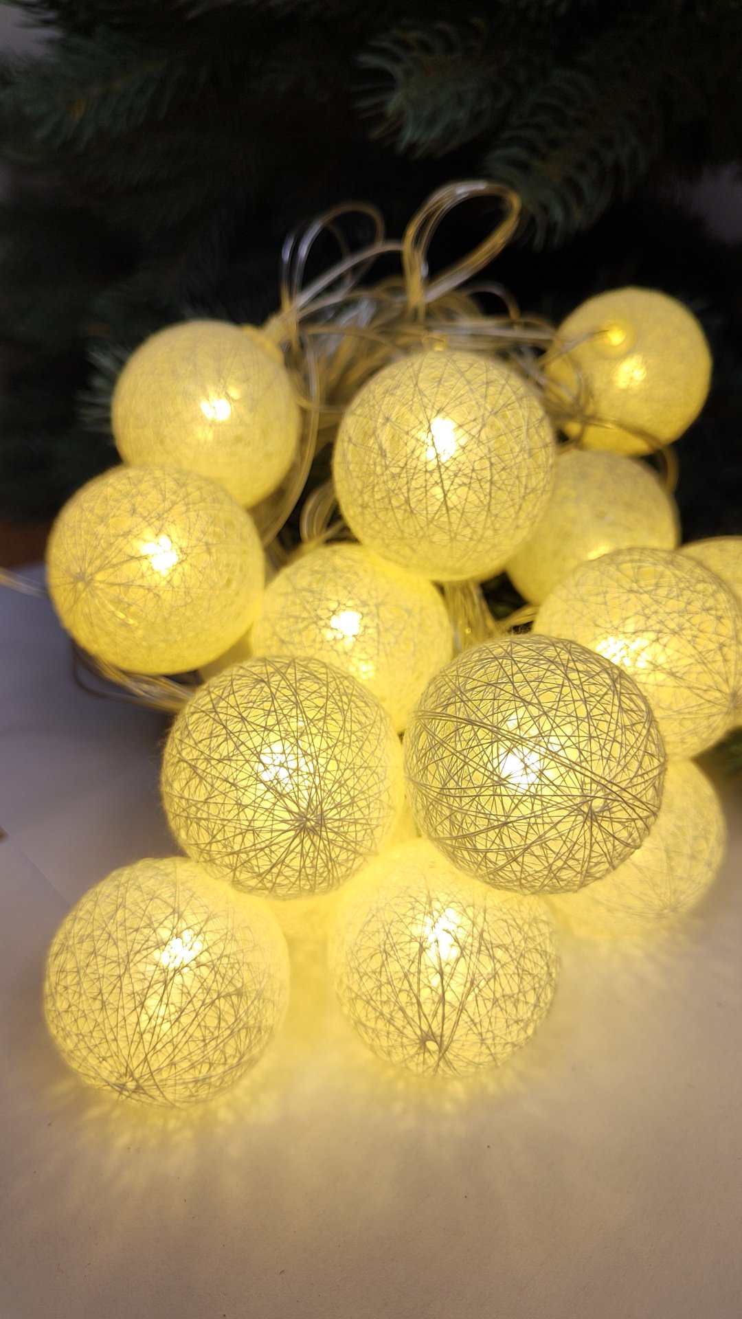 Электрогирлянда Шарики LED цвет свечения теплый белый 3 м