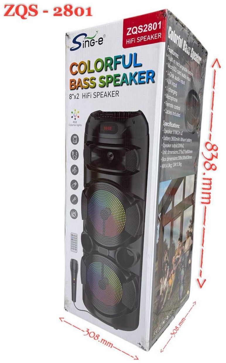 Портативная колонка SinG-e ZQS-2801 черный купить,25000