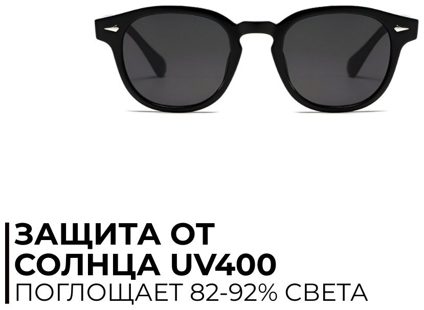Солнцезащитные очки Dare Almaty Round Black поляризованные
