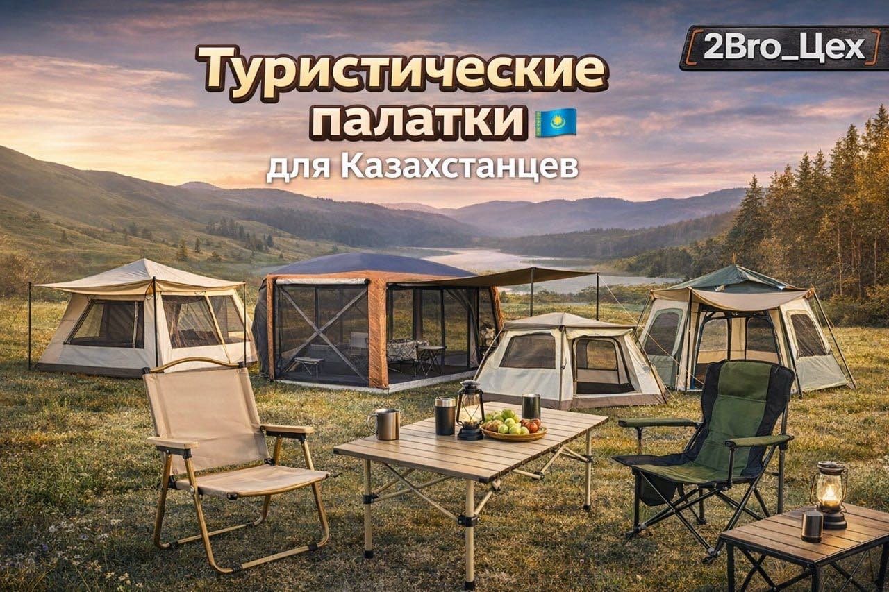 Палатка 2Bro_Цех кемпинговая 3 местная белый