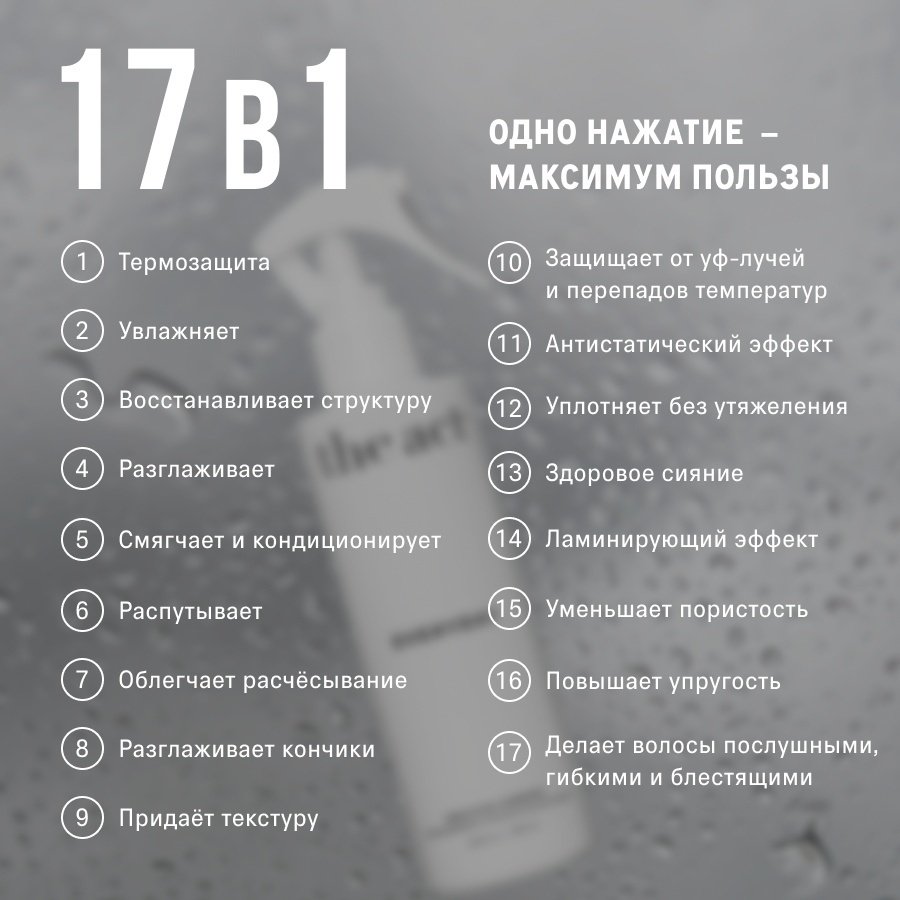 The Act Профессиональный термозащитный крем - спрей для ухода за волосами увлажняющий и восстанавливающий, легкое расчесывание и укладка 200 мл. спрей-концентрат 200 мл