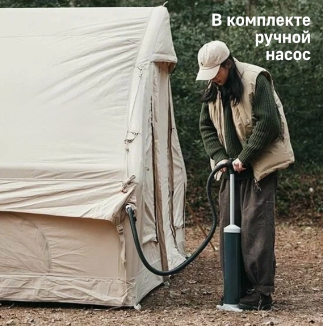 Надувная палатка ZANREY inflatable air tent кемпинговая количество мест: 8 хаки купить,310000