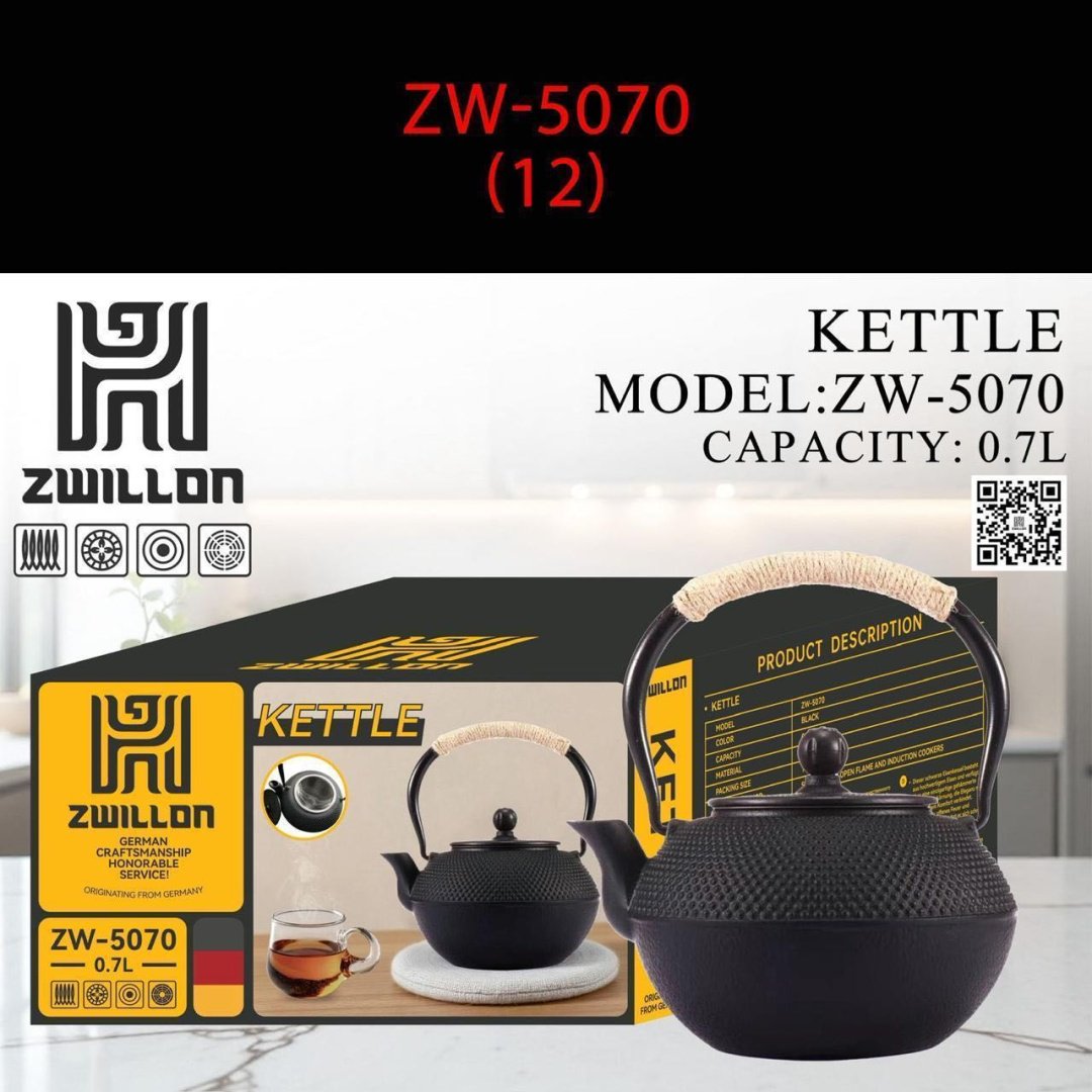 Чайник ZWILLON ZW-5070 0.7 л, чугун купить,7000