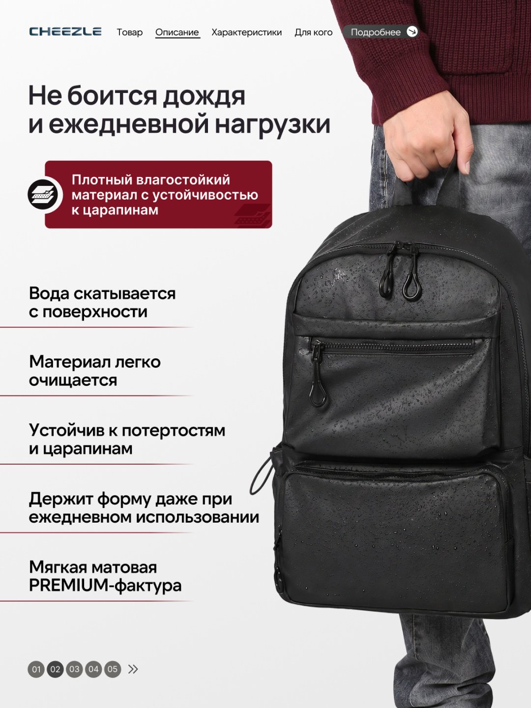 Рюкзак Cheezle K1913 до 15.6" черный купить,9999