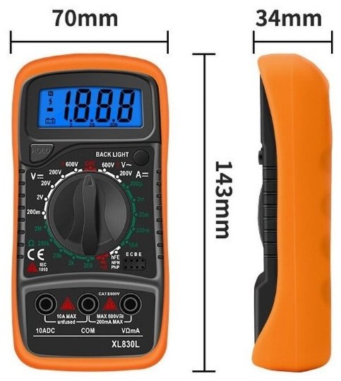 ANENG мультиметр dt830l, цифровой