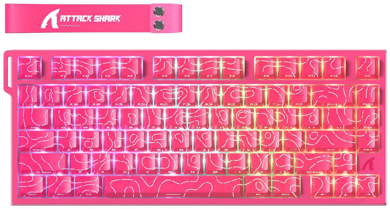 Клавиатура Attack Shark R82 HE Pink Contour розовый купить,NaN