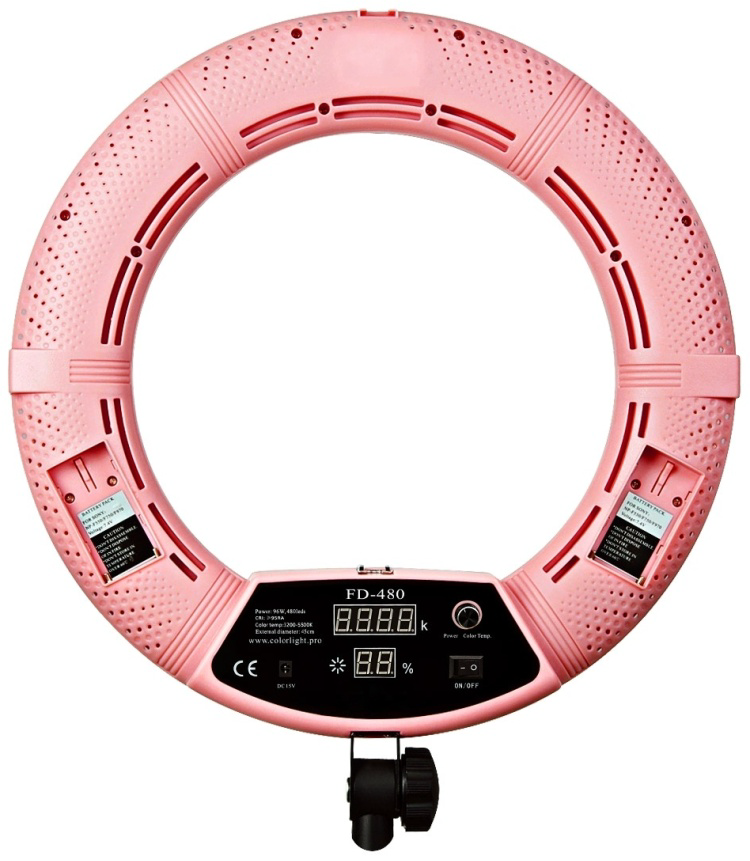 Кольцевая лампа ZNLUX FD-480 46 см pink купить,NaN