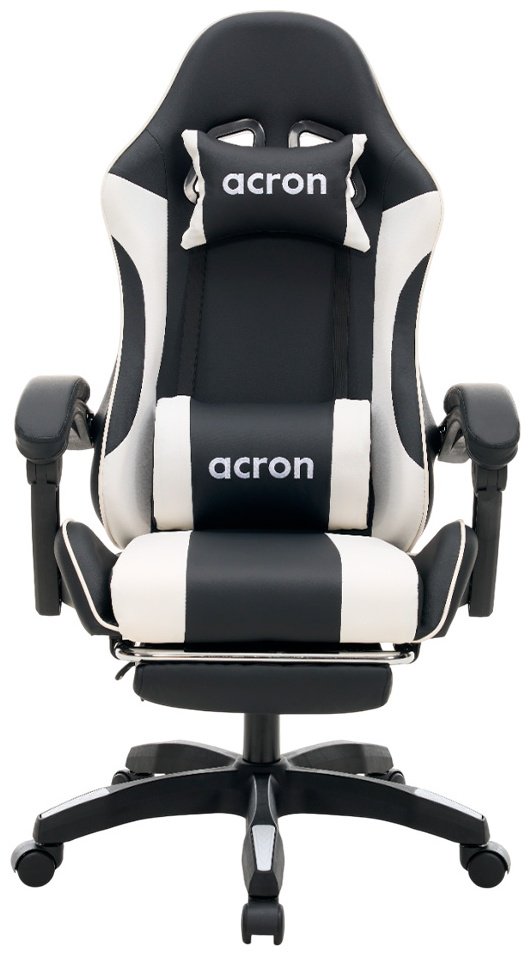 Игровое кресло Acron Base 01 FT Black/White, черный, белый