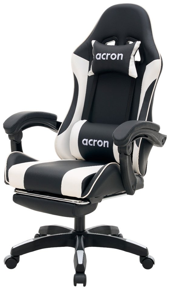 Игровое кресло Acron Base 01 FT Black/White, черный, белый