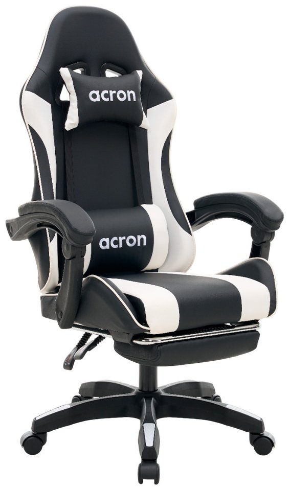 Игровое кресло Acron Base 01 FT Black/White, черный, белый