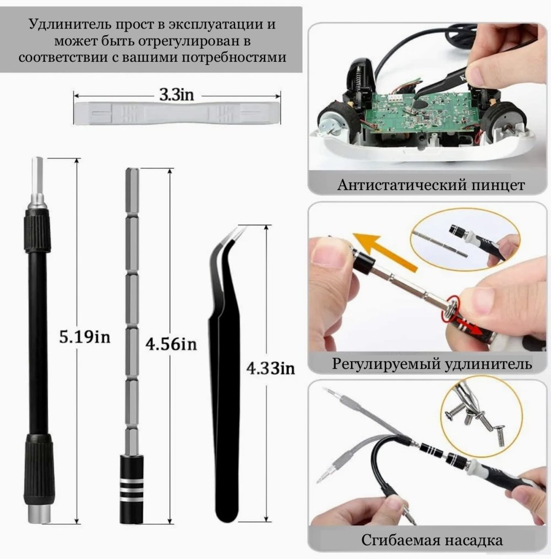 PRO TOOLS отвертка с насадками 115, 115 шт. купить,4000