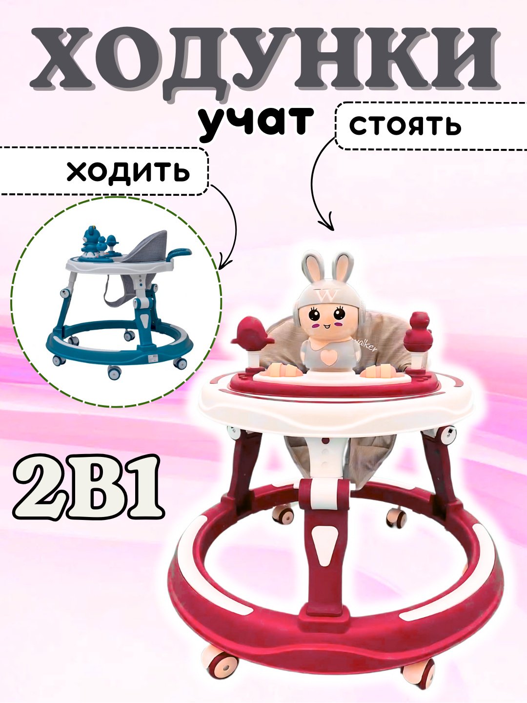 Классические ходунки BABY WALKER, мин. возраст 6 месяцев купить,14010