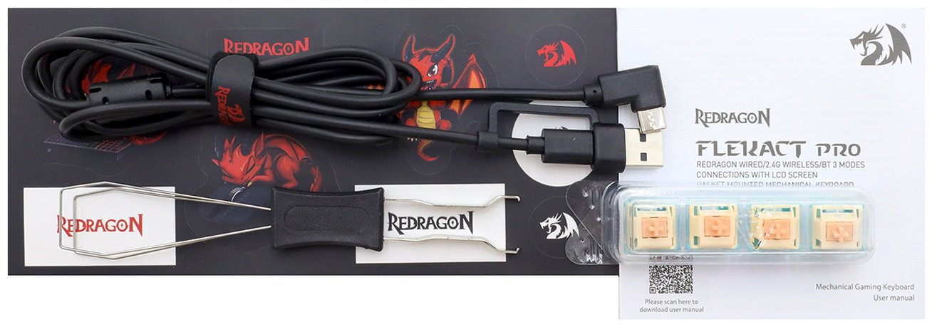 Клавиатура Redragon Flekact Pro 72535 черный купить,NaN