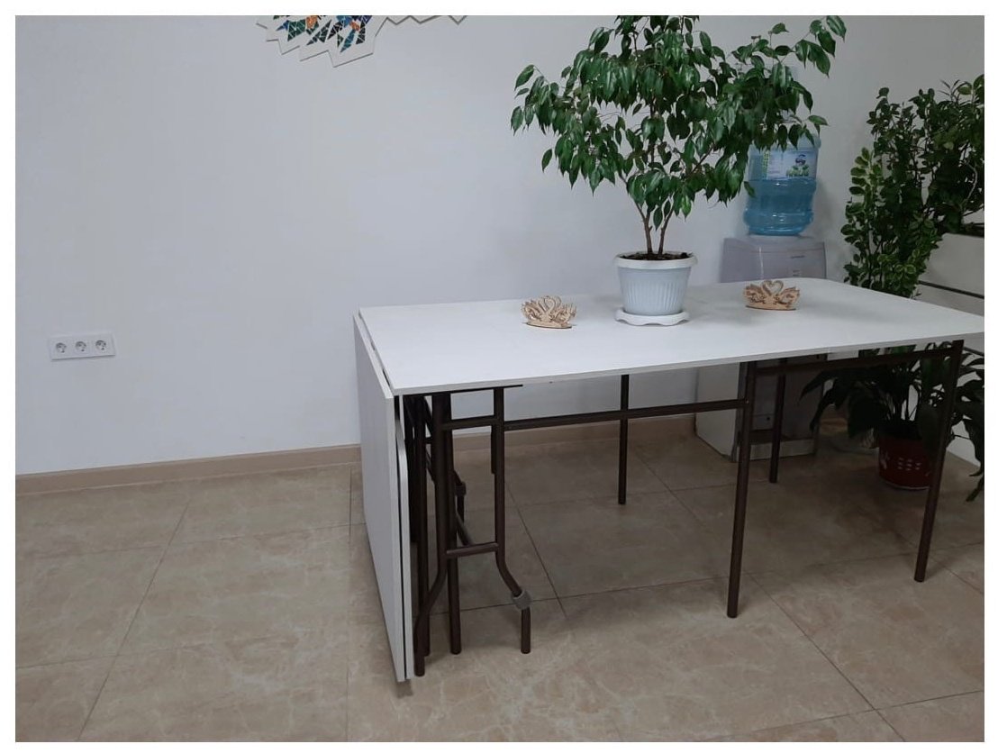 Стол-книжка складной, 270х90x78 см, ЛДСП, белый