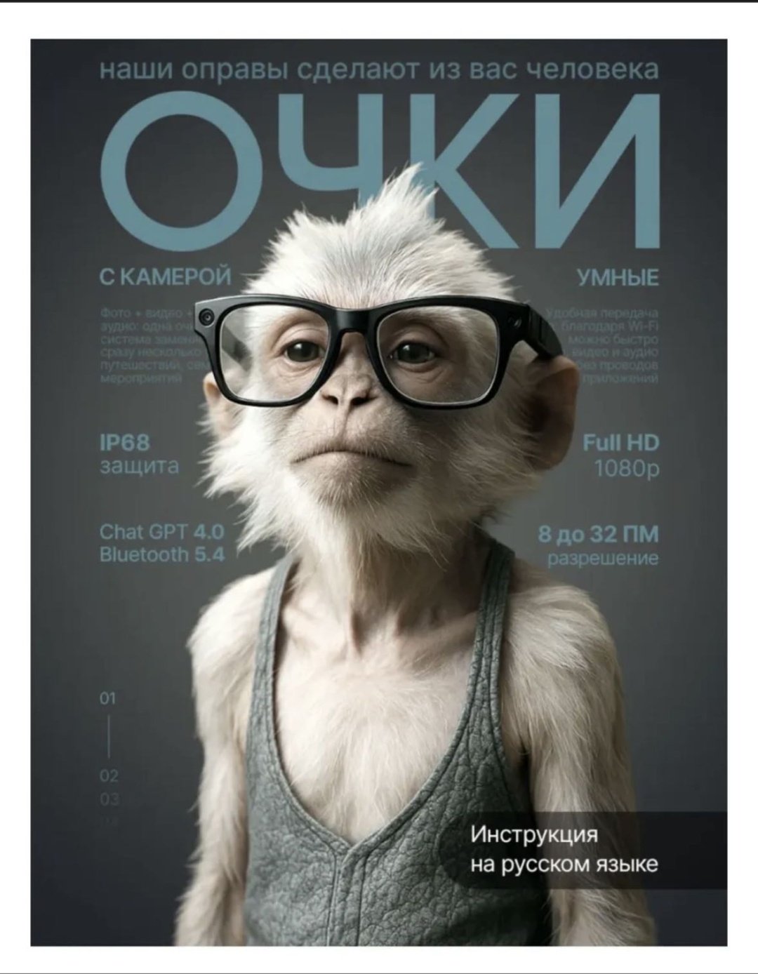 Смарт-очки SMART GLASSESS CY01 черный
