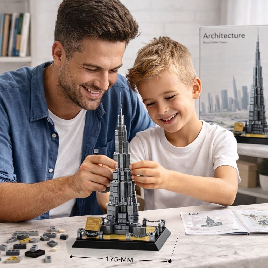 Конструктор Реалистичная копия башни Burj Khalifa 30379441_ОАЭ 555, деталей 555 шт купить,NaN