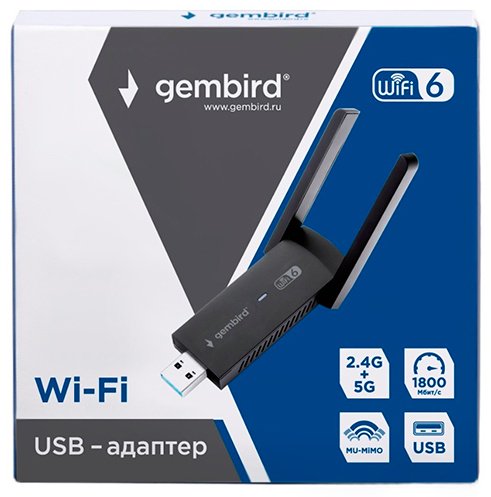 Wi-Fi адаптер Gembird WNP-UA-014 черный купить,NaN
