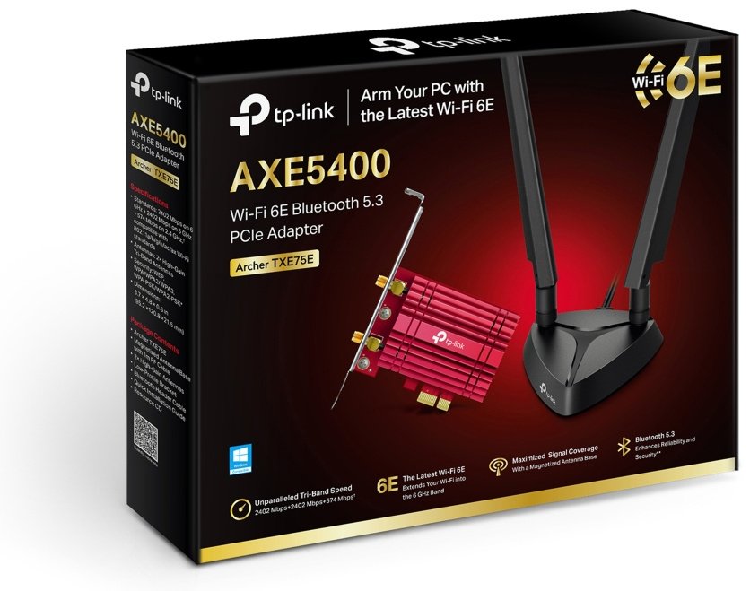 Wi-Fi адаптер TP-LINK Archer TXE75E черный купить,NaN