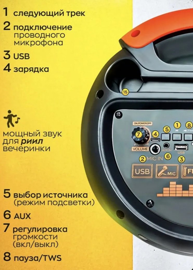 Портативная колонка Clarus ZQS 8301 черный