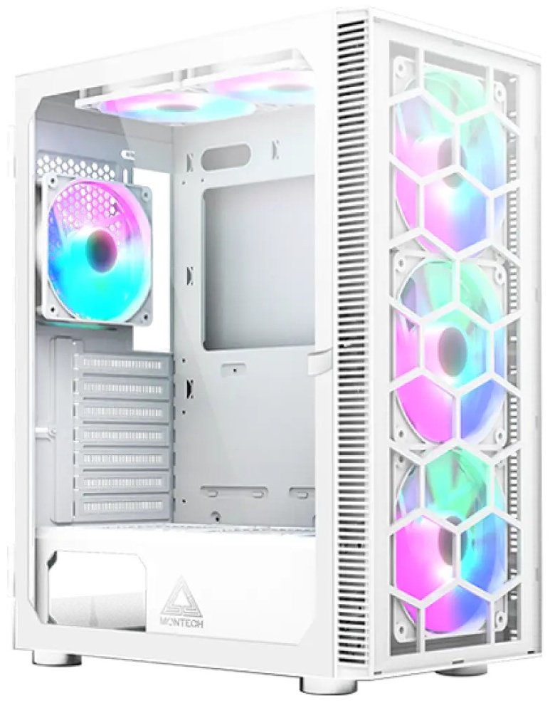 Корпус MONTECH X3 GLASS (W) белый купить,34125