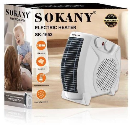 Тепловентилятор SOKANY SK-1652 белый купить,9600