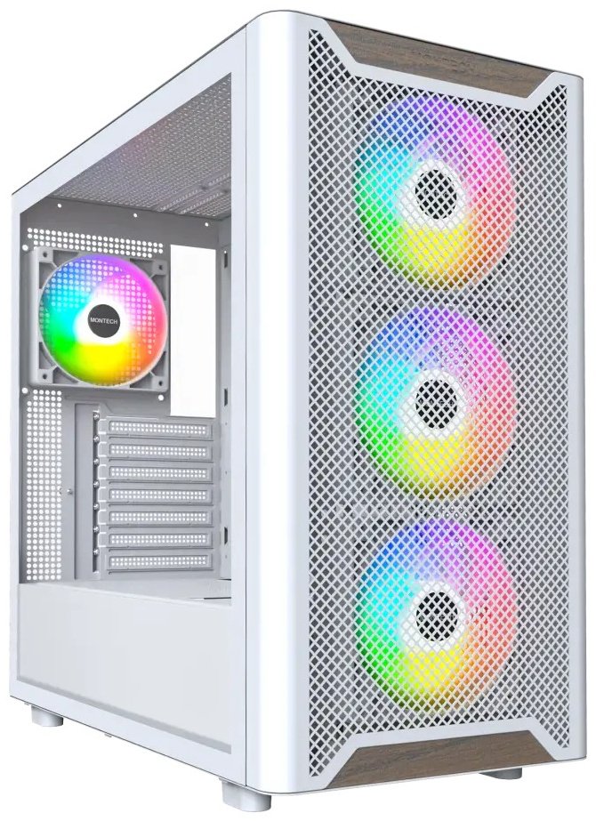 Корпус MONTECH XR Wood (W) белый купить,43340