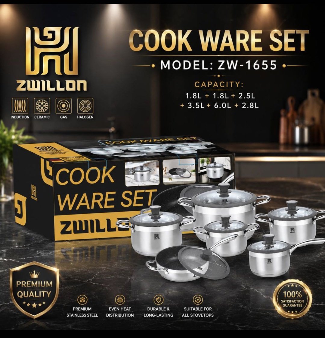 Набор кастрюль ZWILLON COOK WARE SET 6 в 1