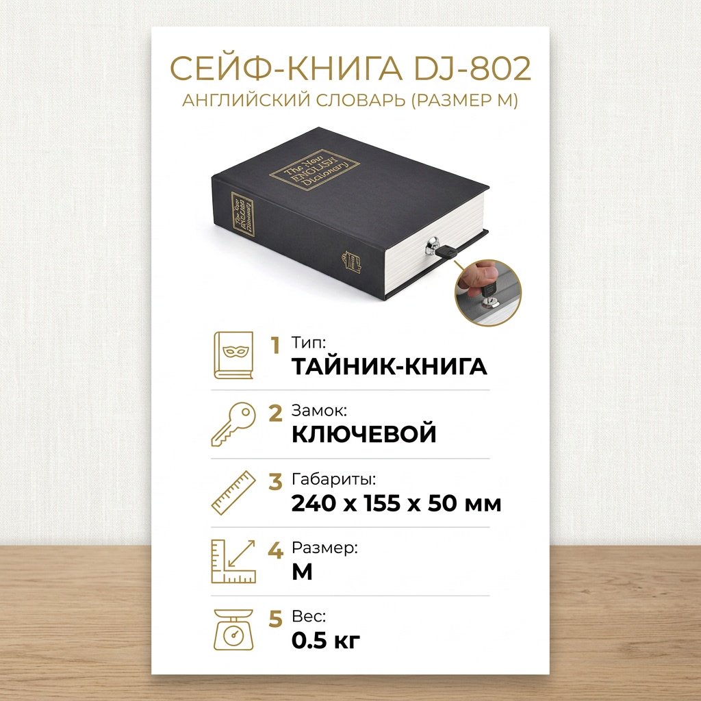 Книга-сейф «Английский словарь» купить,5900
