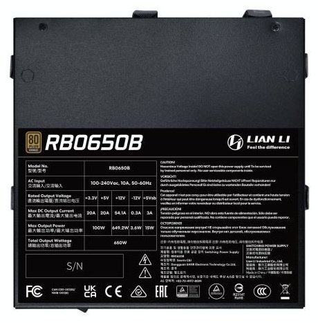 Блок питания LIAN LI G9P.RB0650B.B000.EU 650 Вт купить,34990