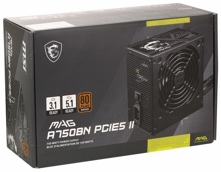 Блок питания MSI MAG A750BN PCIE5 II 750 Вт купить,NaN
