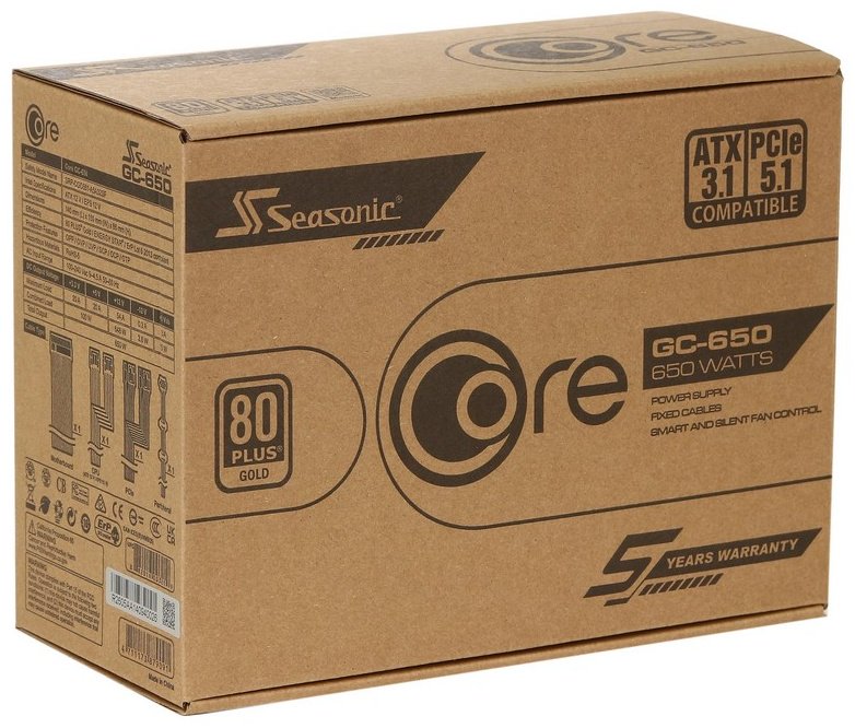 Блок питания Seasonic GC-650 (SRP-CGC651-A5A32SF) 650 Вт купить,NaN