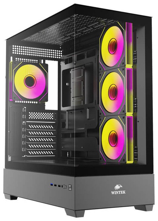 Корпус Wintek Tower 225-B TG черный купить,NaN