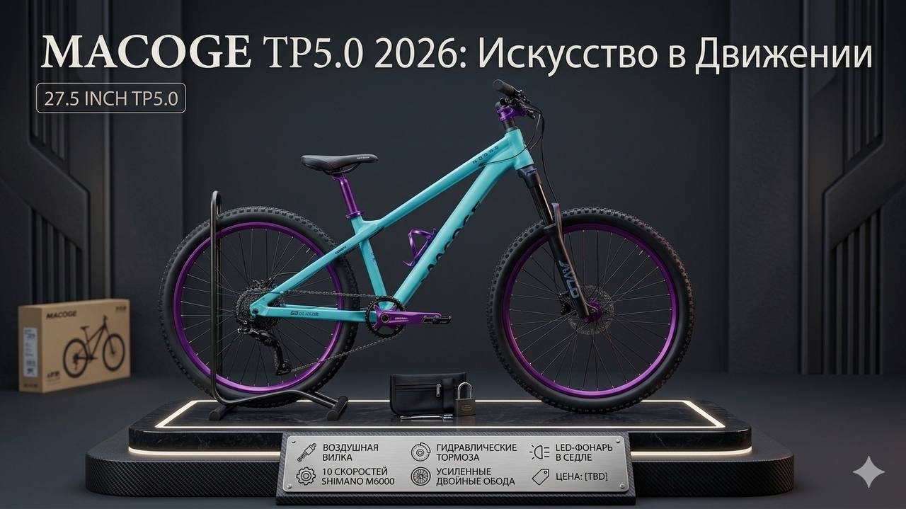 Велосипед Новая модель MACOGE DIRT BIKE TP5.0 (27.5') 2026г. 2026 16 дюймов бирюзовый купить,NaN