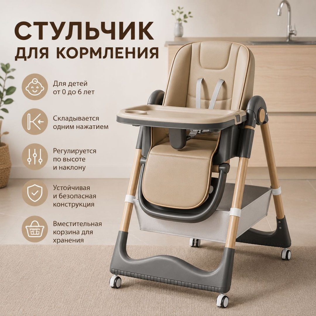 Стульчик-шезлонг Teknum SS330 коричневый