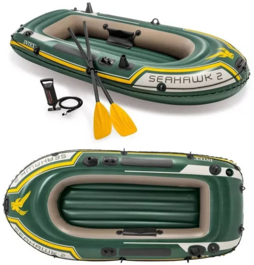 Надувная лодка Intex Set x 2 зеленый