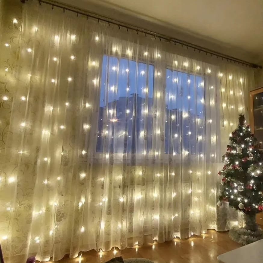 Электрогирлянда Штора LED цвет свечения теплый белый 3 м