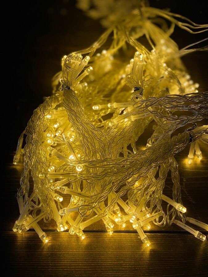 Электрогирлянда Штора LED цвет свечения теплый белый 3 м