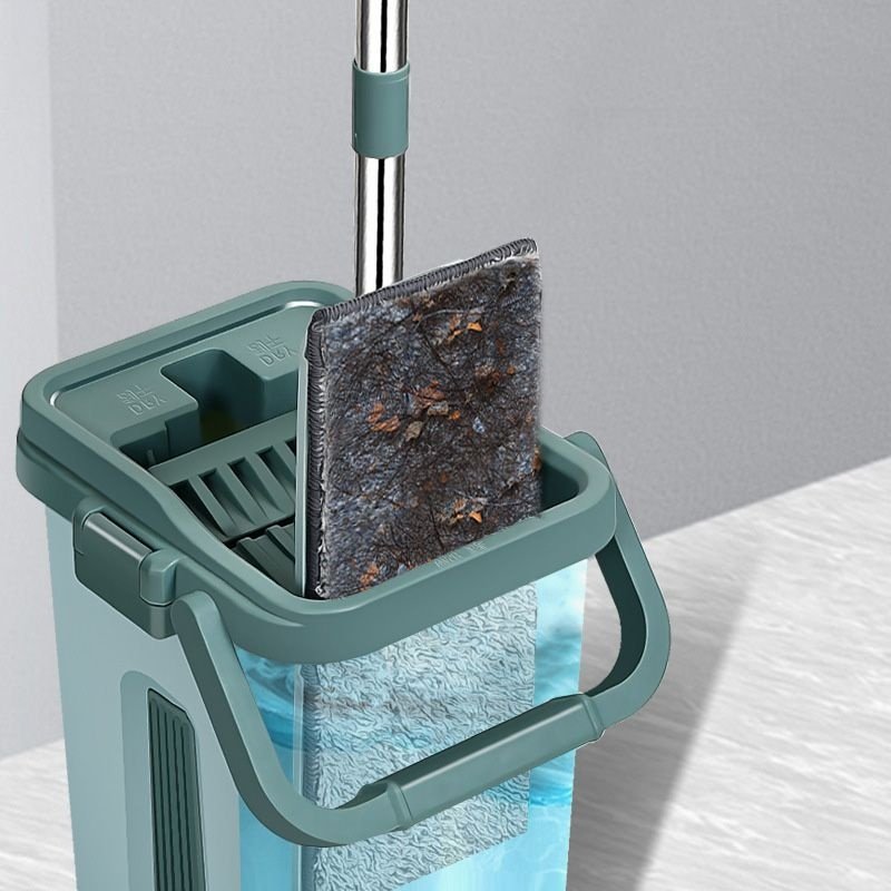 Комплект для уборки универсальная, для пола, для стен Smart Mop, материал насадки: микрофибра, зеленый