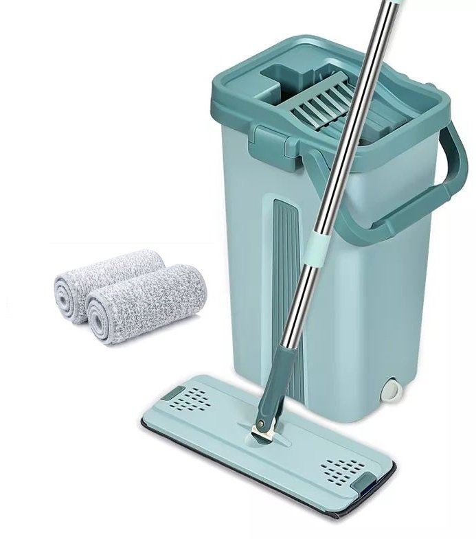 Комплект для уборки универсальная, для пола, для стен Smart Mop, материал насадки: микрофибра, зеленый