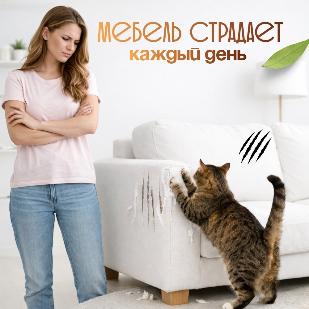 RMXX игровой комплекс когтеточка для котят и кошек напольная с игрушками, джут, бежевый
