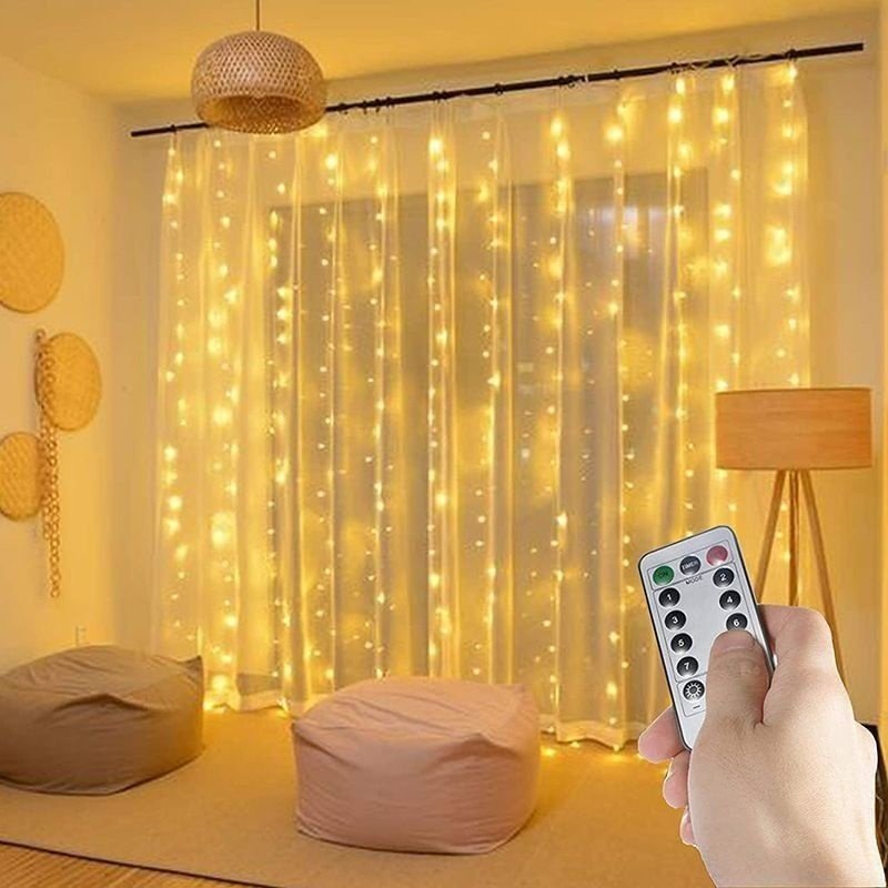 Электрогирлянда Нить, водопад, штора Led Light цвет свечения теплый 3 м