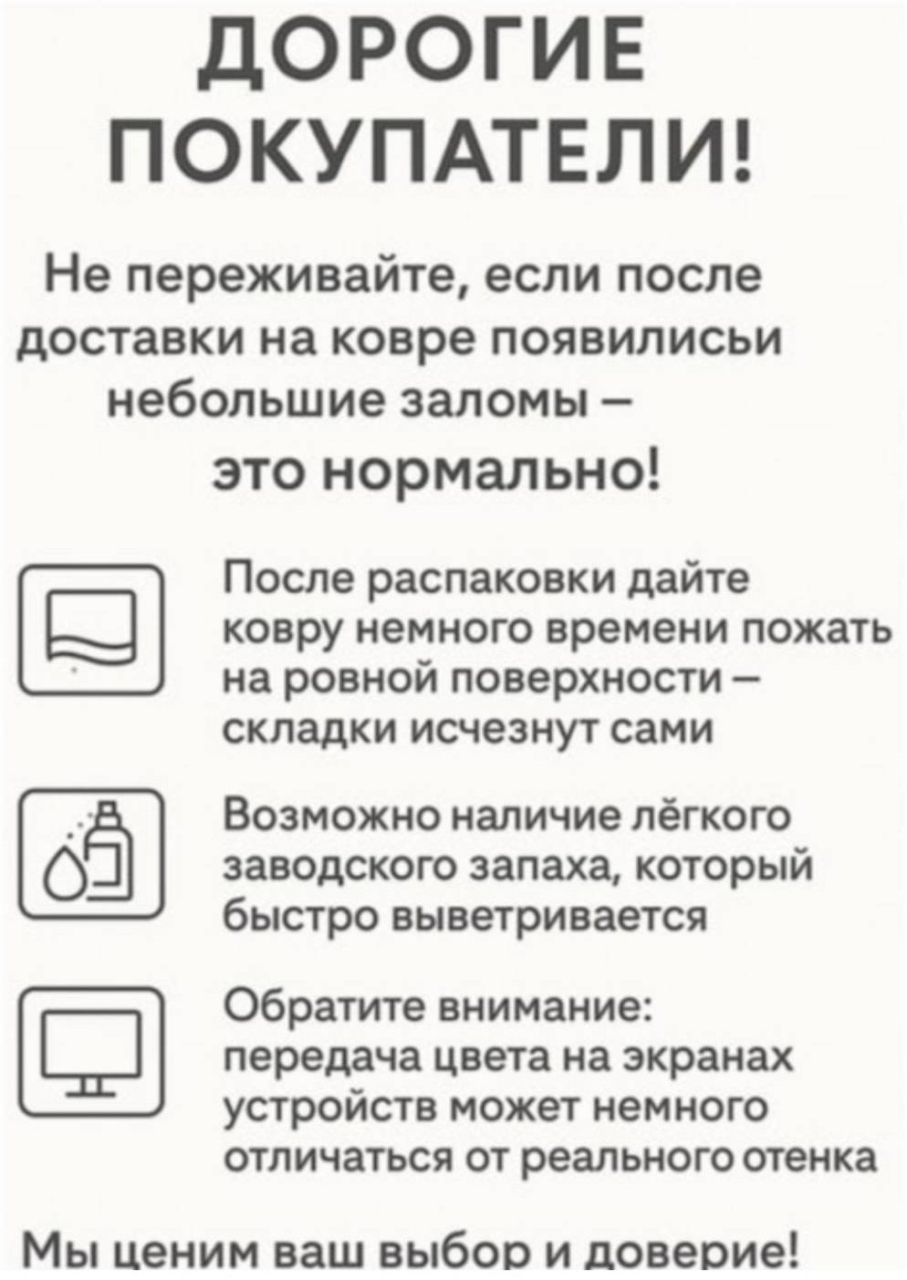 Ковер MERONA 200x300 см, безворсовый, Турция