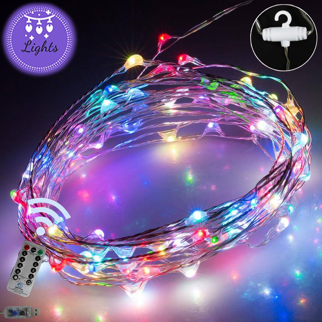 Электрогирлянда Нить, водопад, штора, штора LED LIGHTS цвет свечения мультиколор 3 м